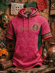 Men's Mexico Football Lover Art Printed Casual Tops