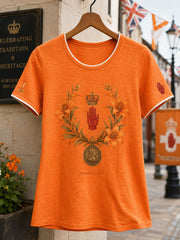 Women's North Ireland Orangemen's Day Lily Art Printed Linen T-shirt