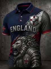 Men's UK Football Lover England Printed polo shirt