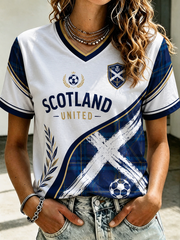 Women's UK Football Lover Scotland Printed short-sleeved T-shirt