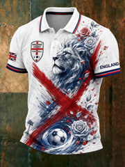 Men's UK Football Lover England Printed polo shirt