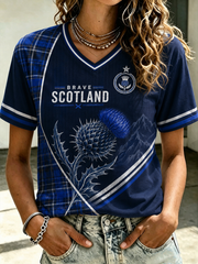 Women's UK Football Lover Scotland Printed short-sleeved T-shirt
