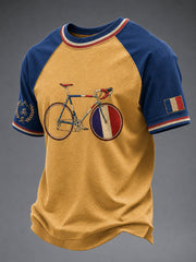 Men's French Bicycle Short Sleeve T-shirt