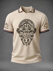Men's Fun Bicycle Skeleton V-neck T-shirt