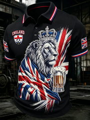 Men's UK Football Lover England Printed polo shirt
