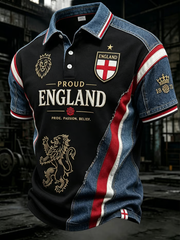 Men's UK Football Lover England Printed polo shirt