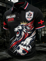 Men's UK Football Lover England Printed polo shirt