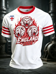 Men's UK Football Lover England Printed short sleeves t-shirt