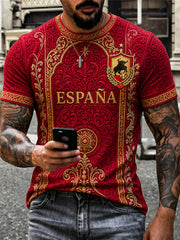 Men's Gift For Football Fans Print Casual Tee