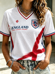 Women's UK Football Lover England Printed short-sleeved T-shirt