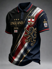 Men's UK Football Lover England Printed polo shirt