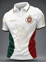 Men's Portuguese Football Print Casual Top