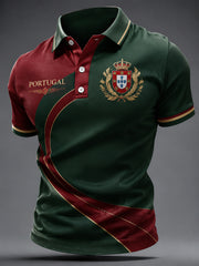 Men's Portuguese Football Print Casual Top
