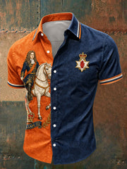 Men's Orangemen's Day Art Printed Linen Shirt
