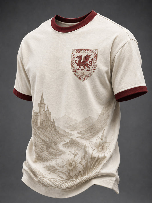 Men's Welsh Dragon Printed T-shirt
