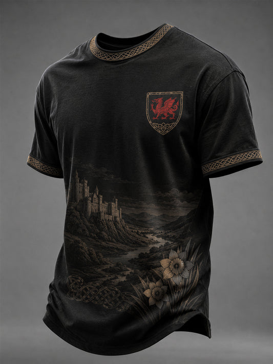 Men's Welsh Dragon Printed T-shirt