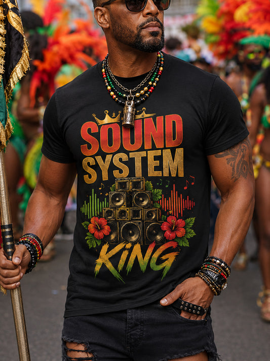 Men's Caribbean Carnival Print Casual Tee