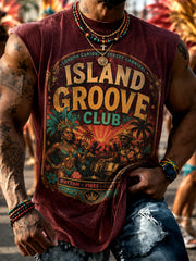 Men's Caribbean Carnival Print Casual Tank Top
