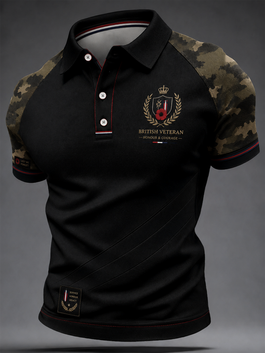 Men's British Veteran Print polo shirt