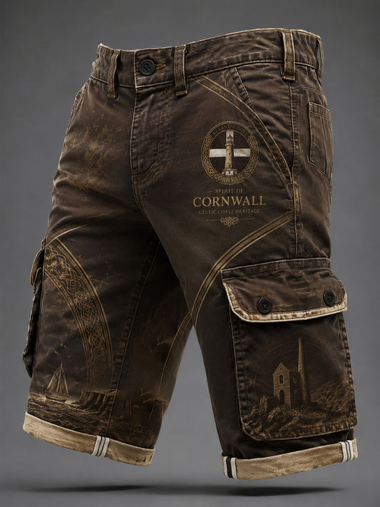 Men's Cornish Celtic-style printed shorts