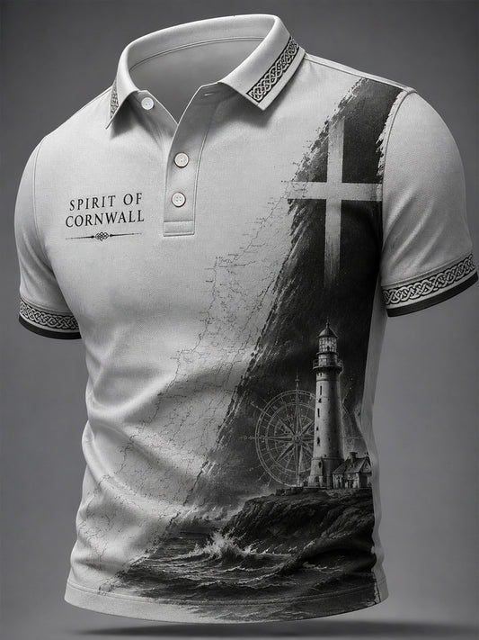 Men's Cornish Celtic-style Print Casual Top