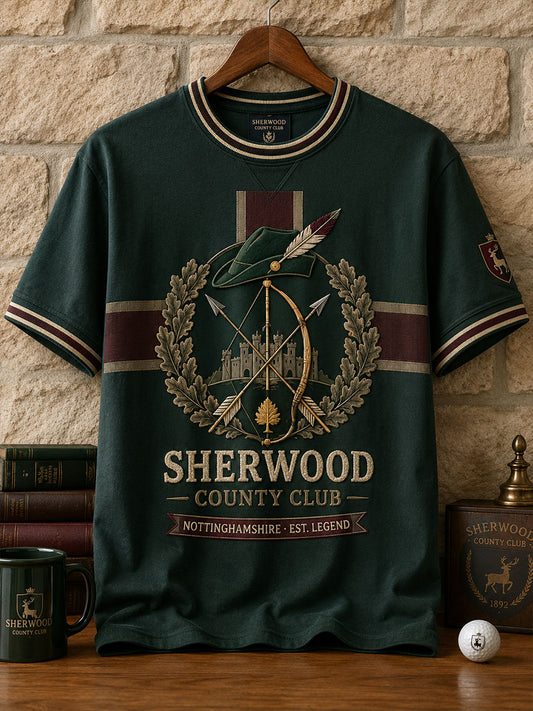 Men's Outlaw of Nottingham Day Robin Hood Art Printed T-shirt