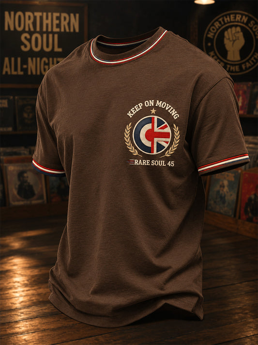Men's Retro Northern Soul Print Casual Tee