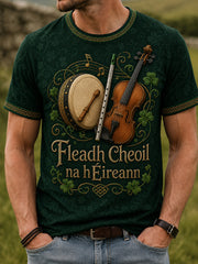 Men's Fleadh Cheoil na hÉireann Print Short Sleeves T-shirt
