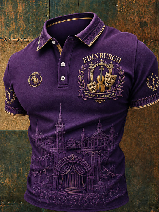 Men's Edinburgh Art Lover Printed Short Sleeve Top