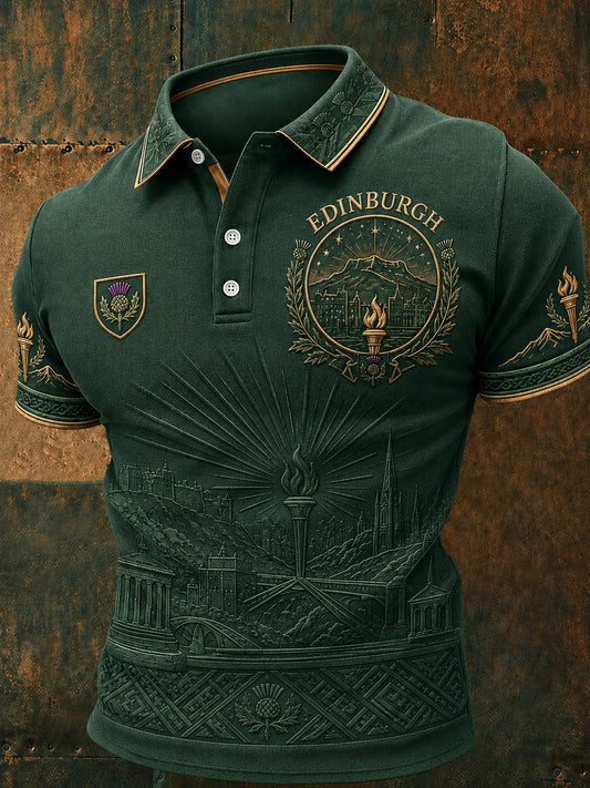 Men's Edinburgh Art Lover Printed Short Sleeve Top