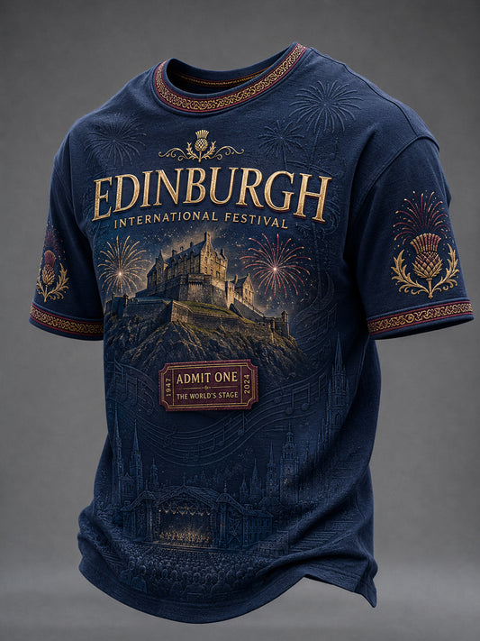 Men's Edinburgh Art Lover Printed Short Sleeve T-shirt