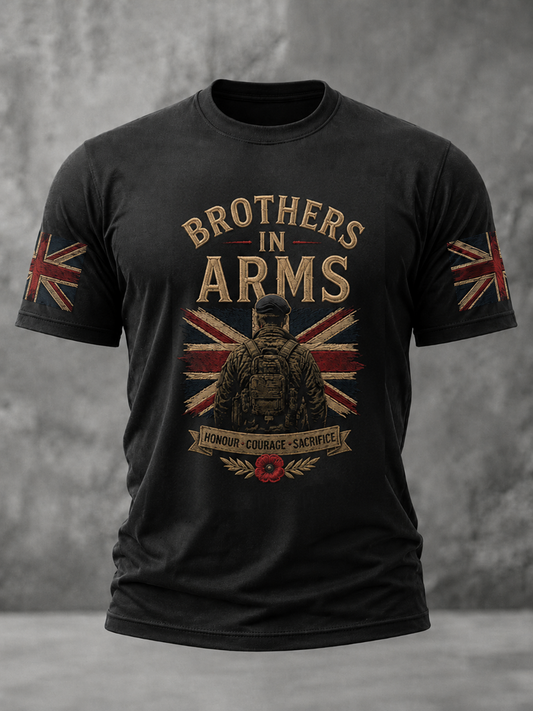 Men's BROTHERS IN ARMS Printed short sleeves t-shirt
