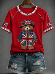 Women's British Style Printed T-shirt