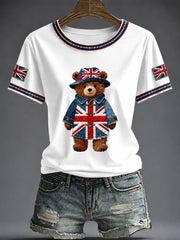 Women's British Style Printed T-shirt