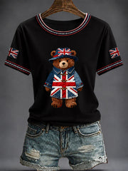Women's British Style Printed T-shirt