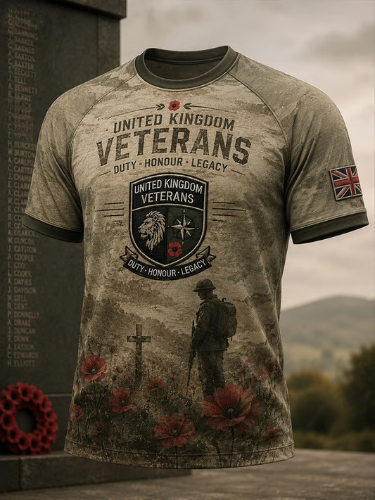 Men's British veteran short sleeve t-shirt