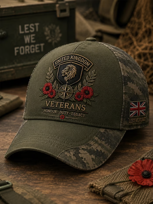 Unisex British veteran Print Hat