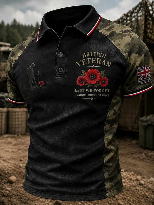 Men's British veteran polo shirt