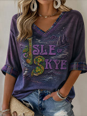 Women's Retro Isle of Skye Art Printed T-Shirt