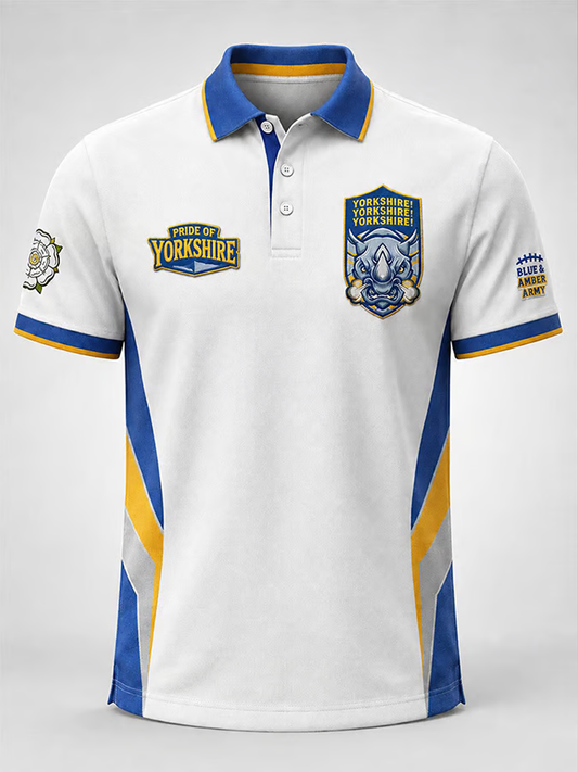 Men's UK rugby lover rhino Printed polo shirt