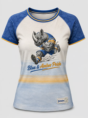 Women's UK rugby lover rhino Printed round neck short sleeve T-shirt