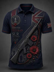 Men's British Veteran Print polo shirt