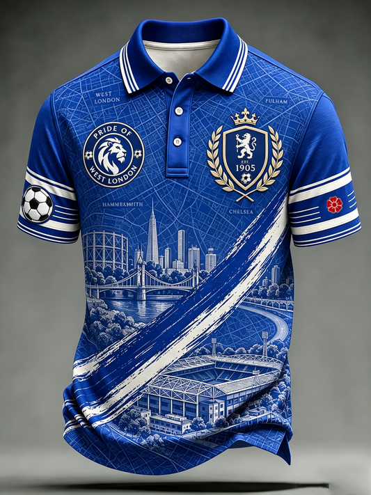 Men's West London Blues Football Lovers Printed polo shirt