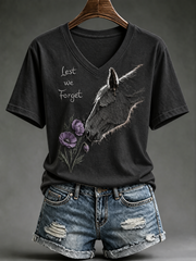 Women's Remembering The Animals Of War Short-sleeved T-shirt