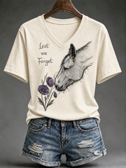 Women's Remembering The Animals Of War Short-sleeved T-shirt