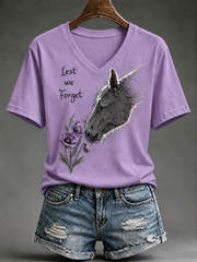 Women's Remembering The Animals Of War Short-sleeved T-shirt