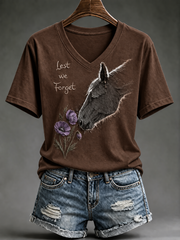 Women's Remembering The Animals Of War Short-sleeved T-shirt