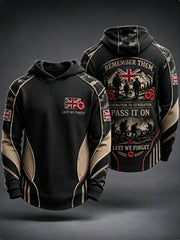 Men's REMEMBER THEM GENERATION TO GENERATION PASS IT ON LEST WE FORGET Waffle Hoodie